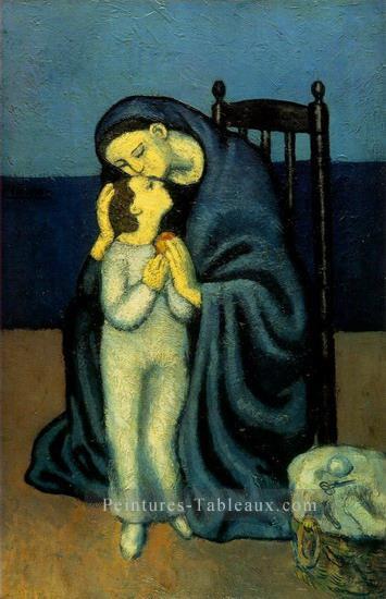Mere et enfant 1901 cubistes Peintures à l'huile